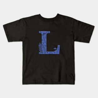 Letter L Lilac Kids T-Shirt